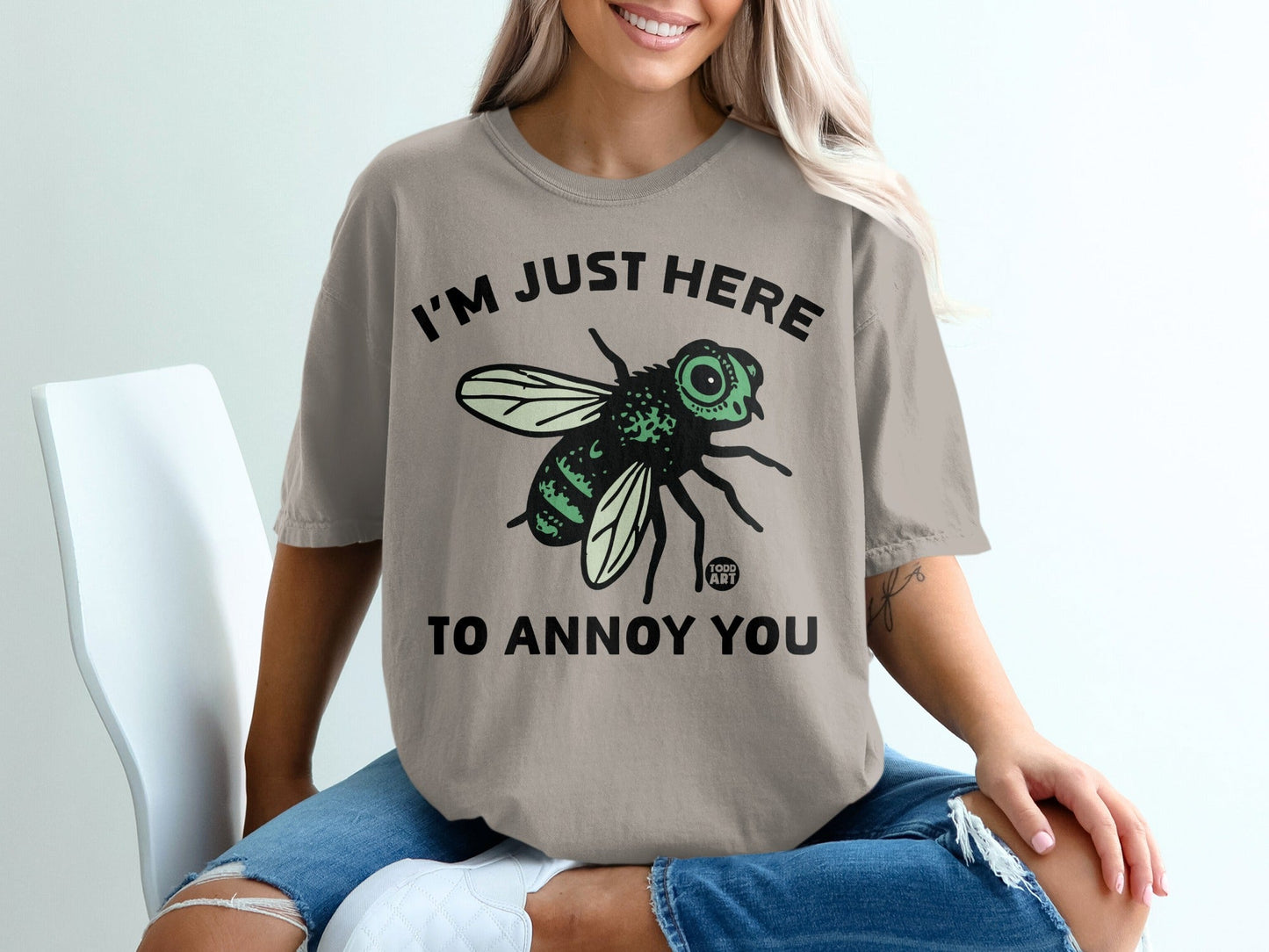 I'm Just Here To Annoy You Funny Graphic T-Shirt