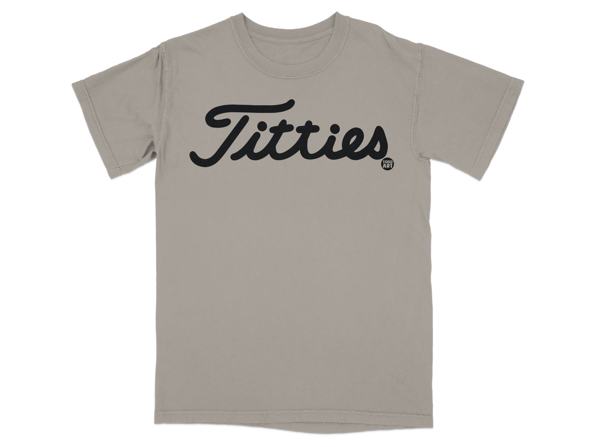 Unique Typography Titties Design Graphic Tee