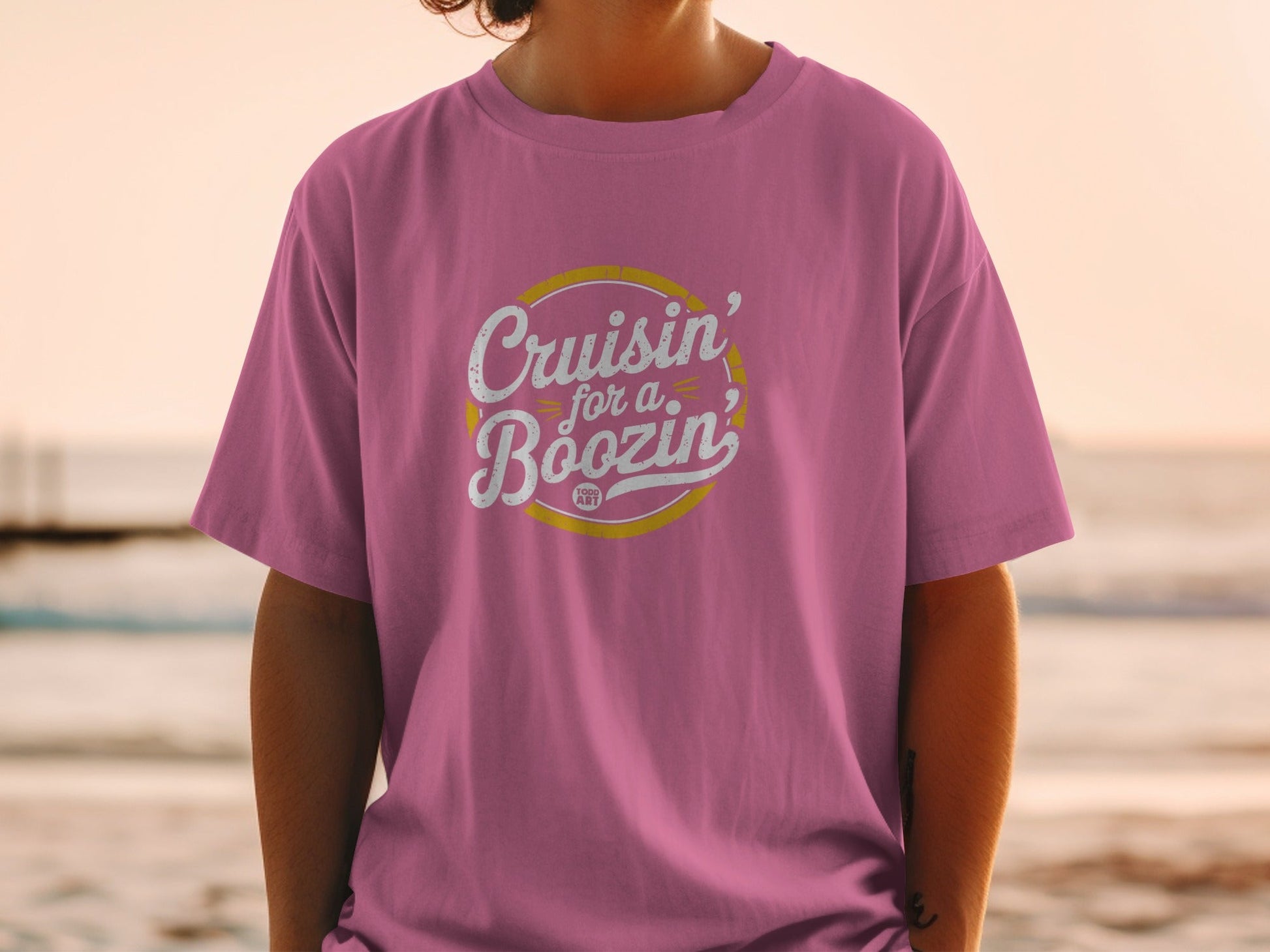 Cruisin' For A Boozin' Casual Graphic Tee Shirt