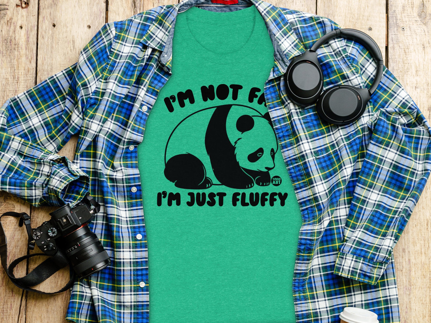 I'm Not Fat I'm Just Fluffy Panda Graphic Tee