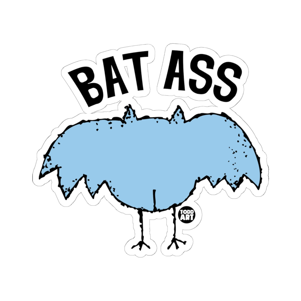 Bat AssTodd Art Sticker