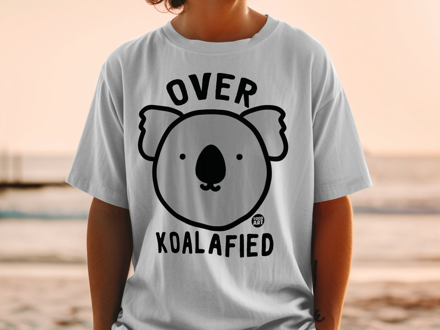 Over Koalafied Adorable Koala Face Graphic T-Shirt