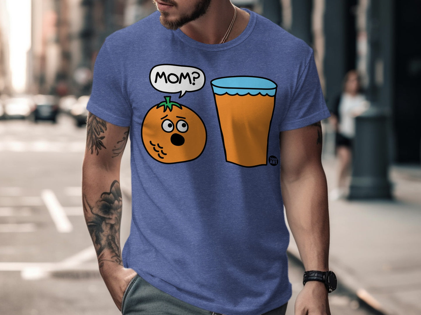Funny Cartoon Orange and Juice Drink T-Shirt product