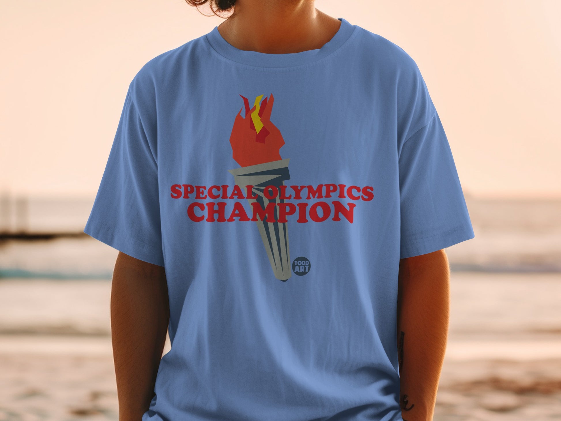 Special Olympics Champion Torch Graphic Todd Art product type