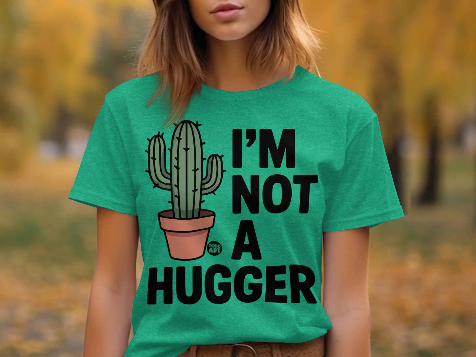 I'm Not A Hugger Cactus Graphic Tee Product