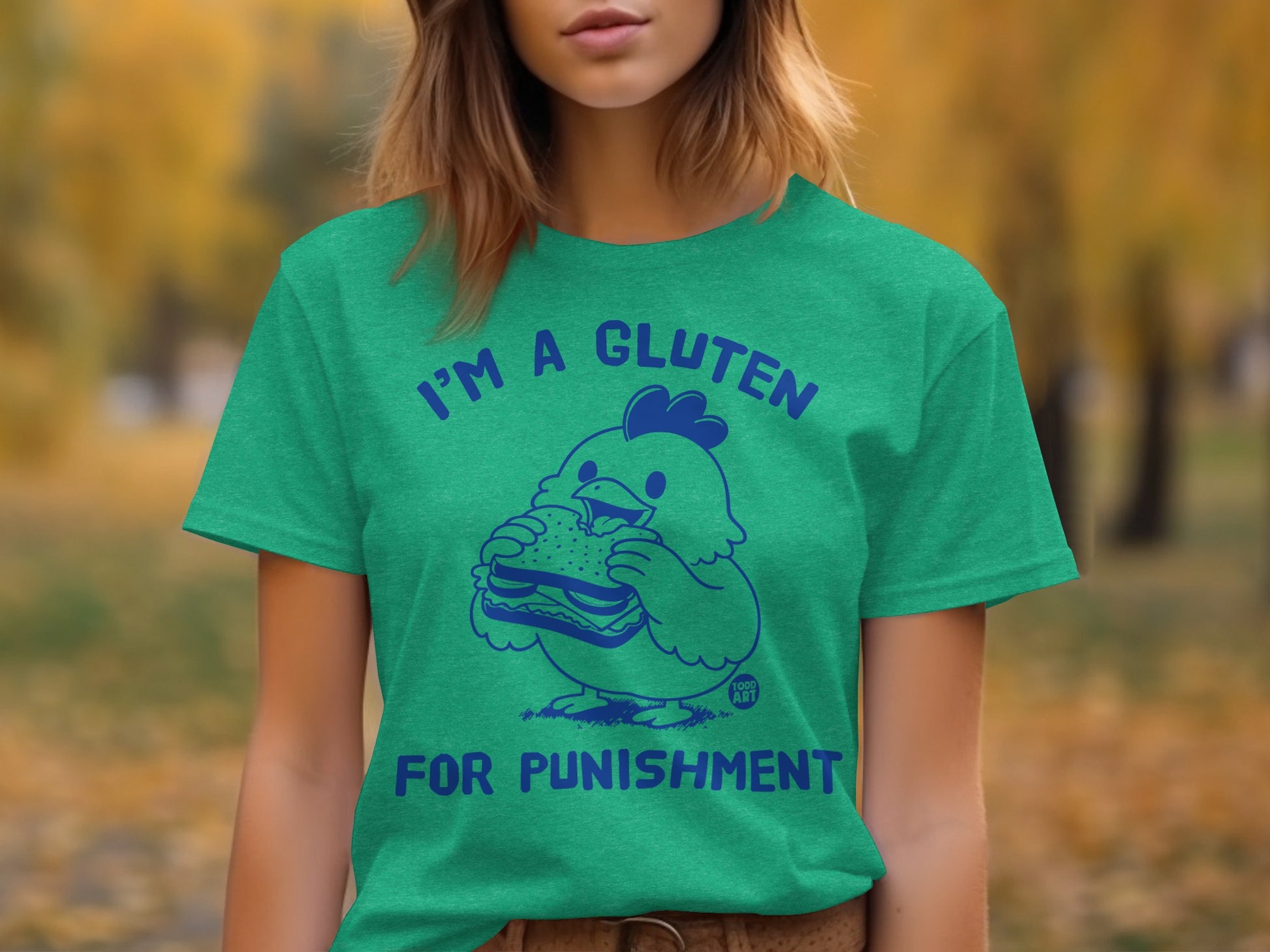 I'm a Gluten for Punishment Funny Chicken T-shirt