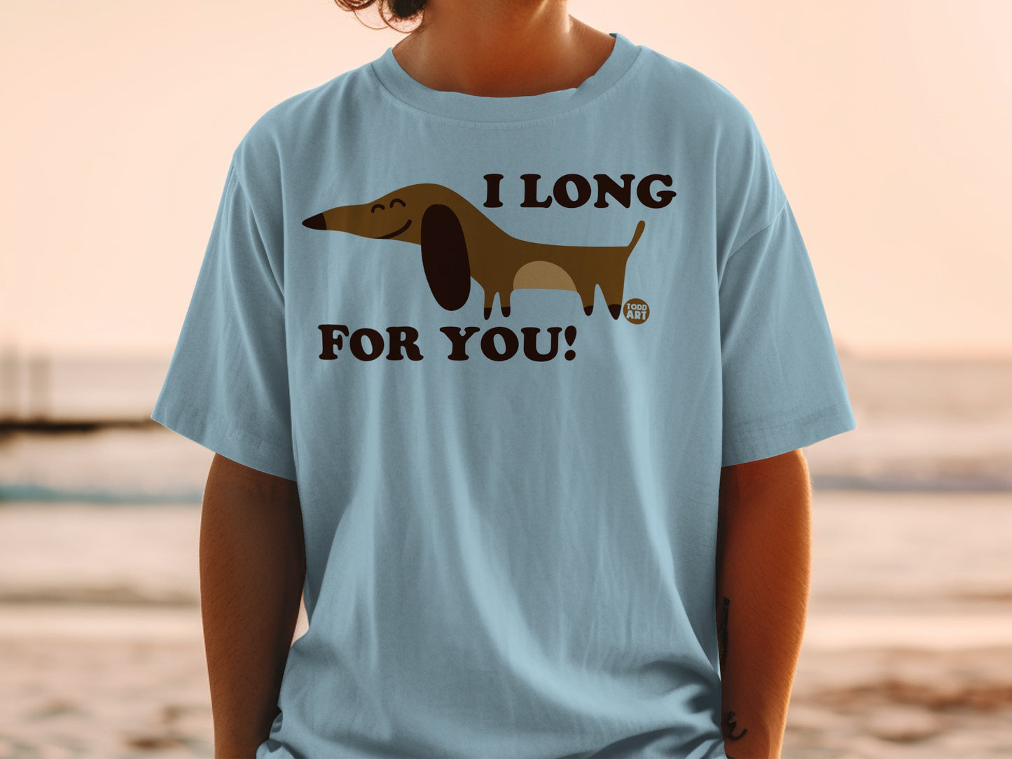I Long For You Dachshund Graphic Tee Shirt
