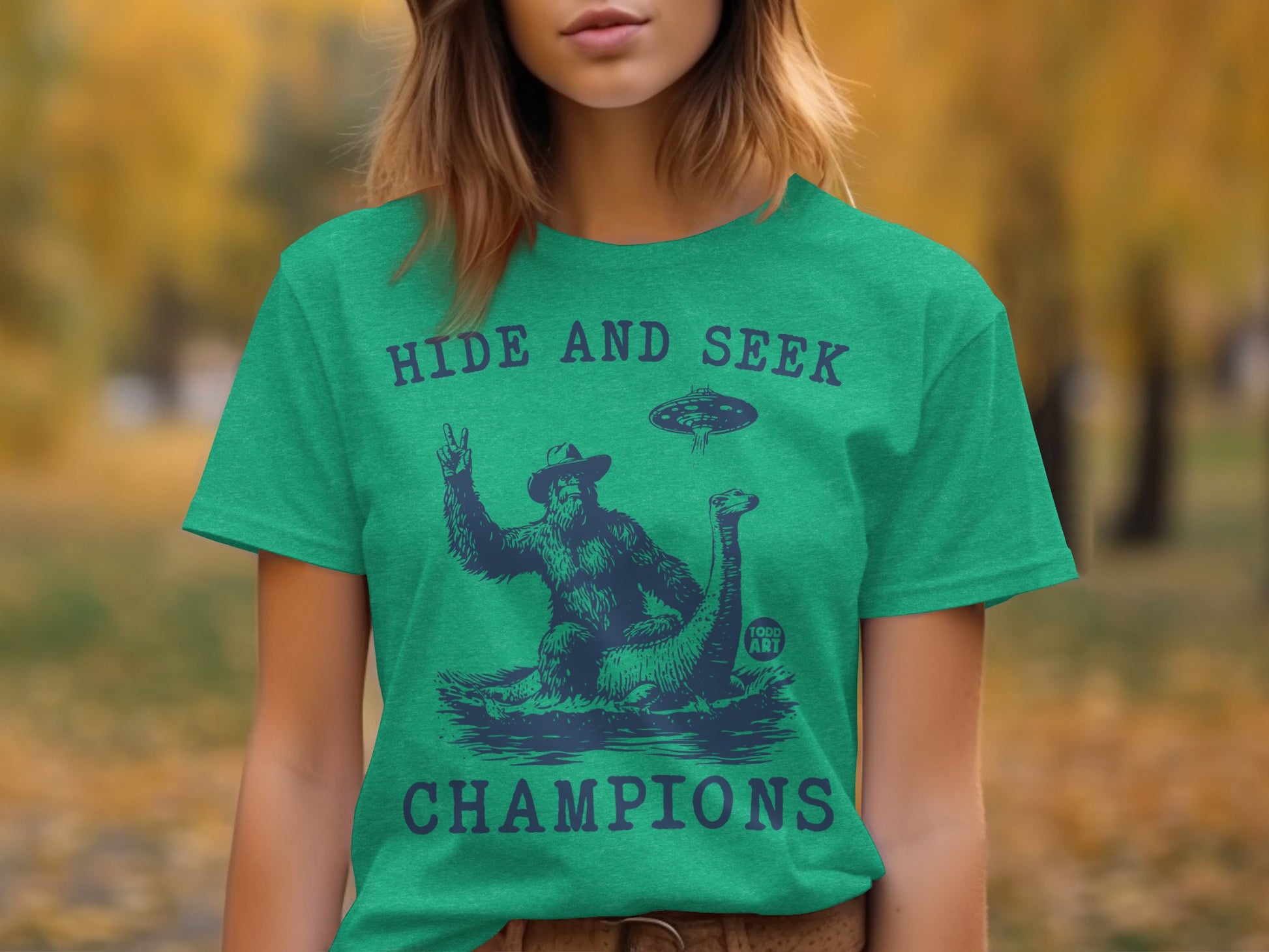 Hide and Seek Champions Green Graphic T-Shirt