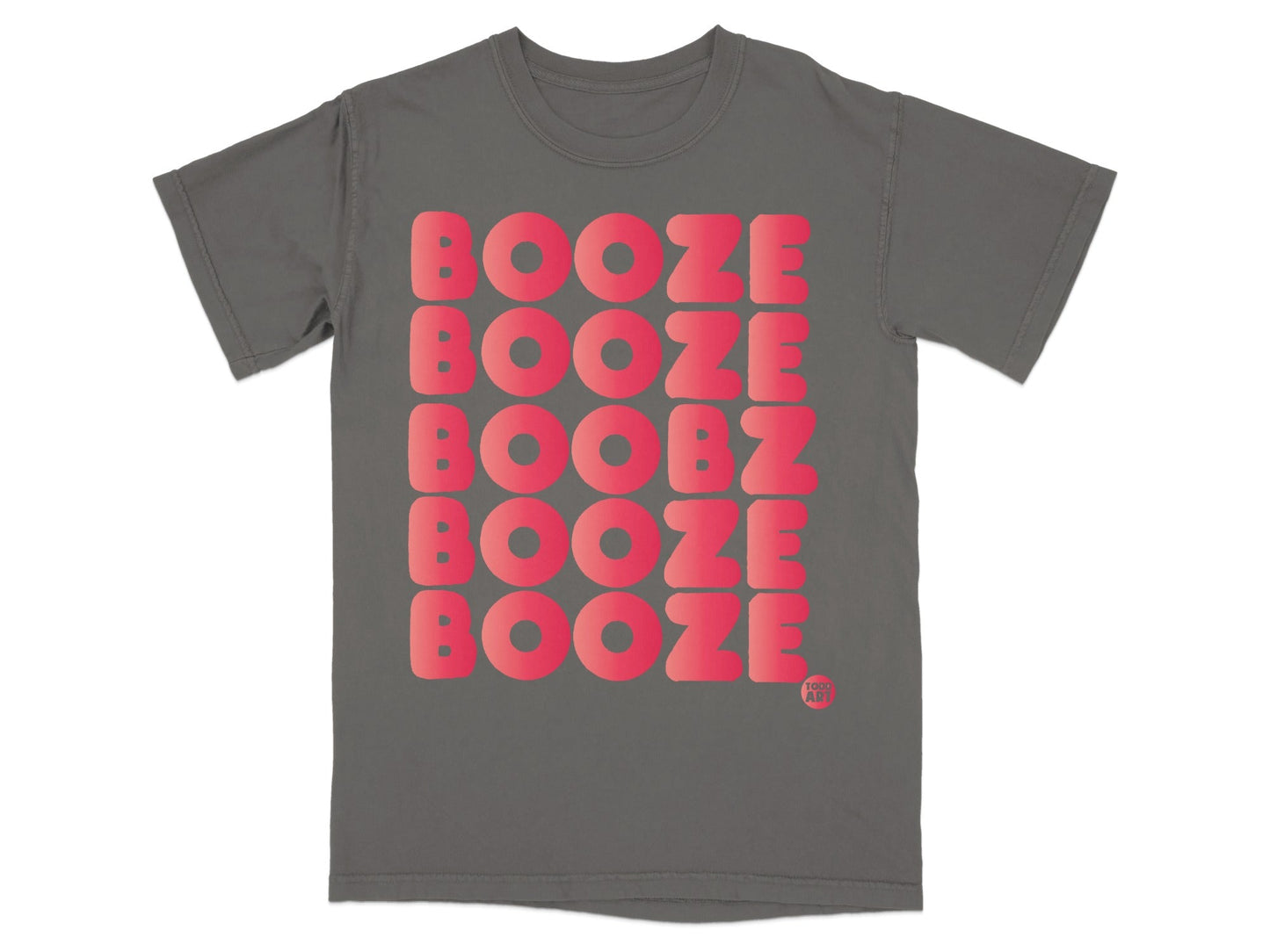 Fun Graphic Booze and Boozb Short Sleeve Tee Shirt