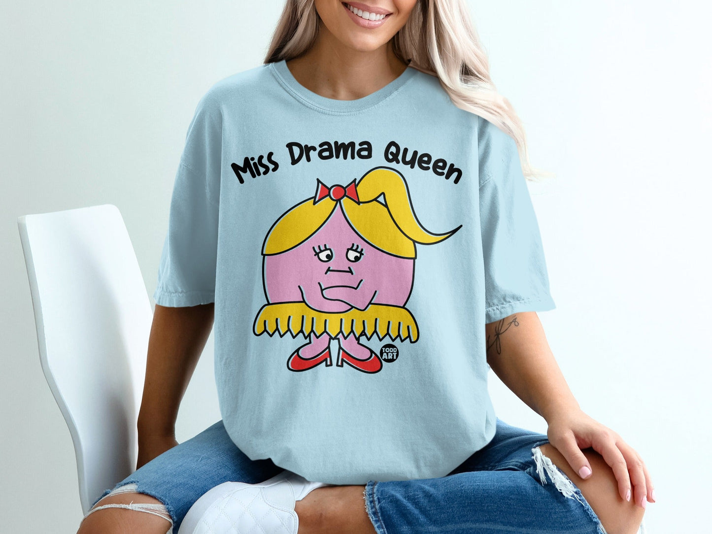 Miss Drama Queen Graphic Tee Casual Fashion Top