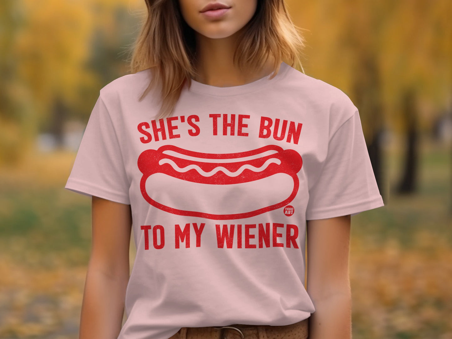 She's The Bun To My Wiener Graphic T-Shirt product type