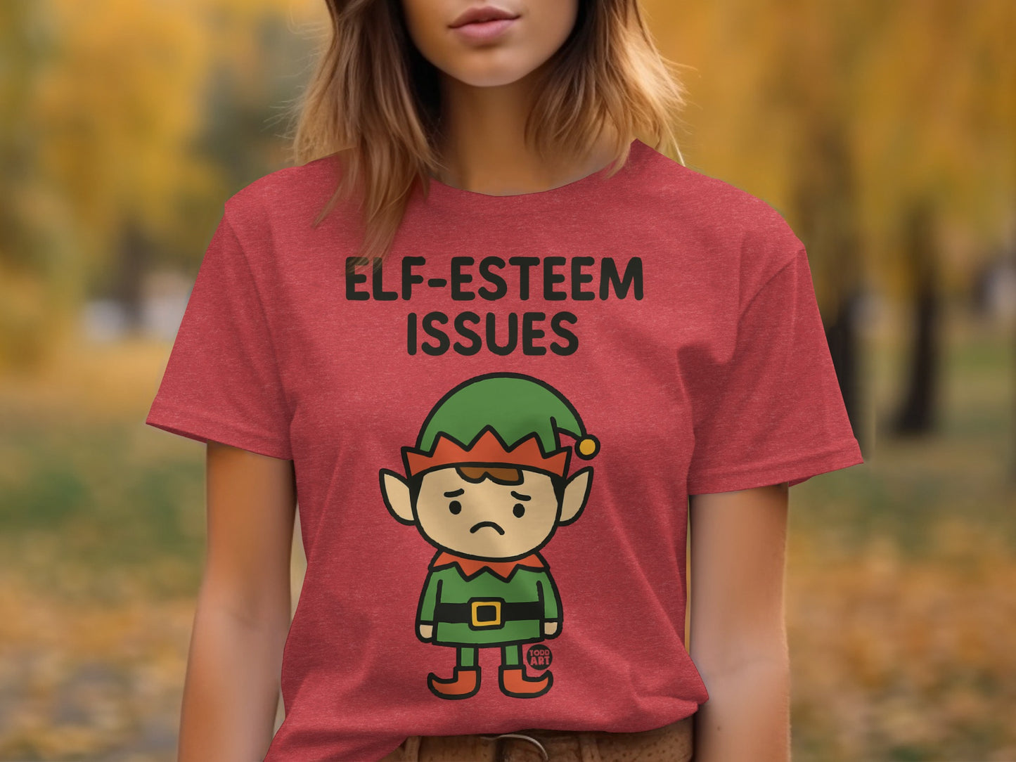 Elf Esteem Issues Sad Elf Character Tee Product
