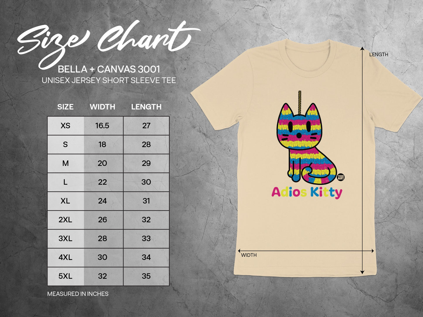 Adios Kitty Multicolored Striped Graphic Tee product