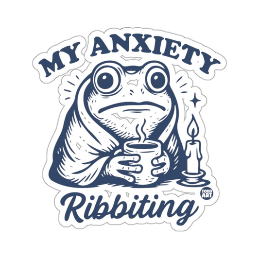 My Anxiety Ribbiting Frog Mug Candle Funny 