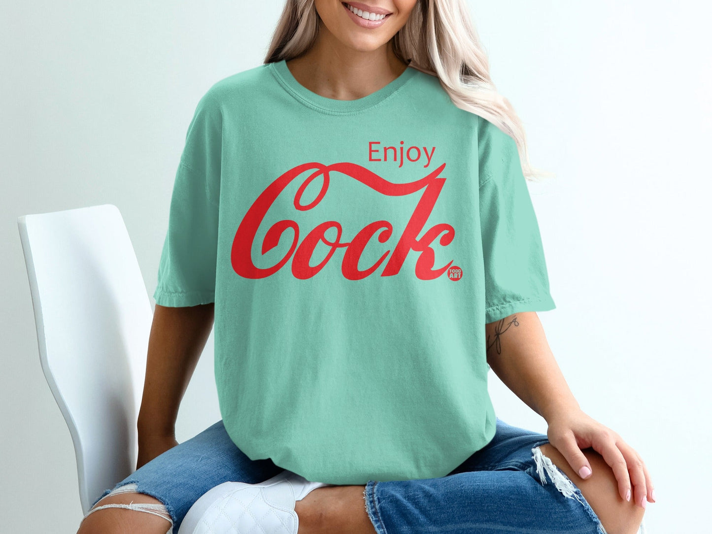 Enjoy Cock Graphic T-Shirt Funny Unisex Tee Shirt