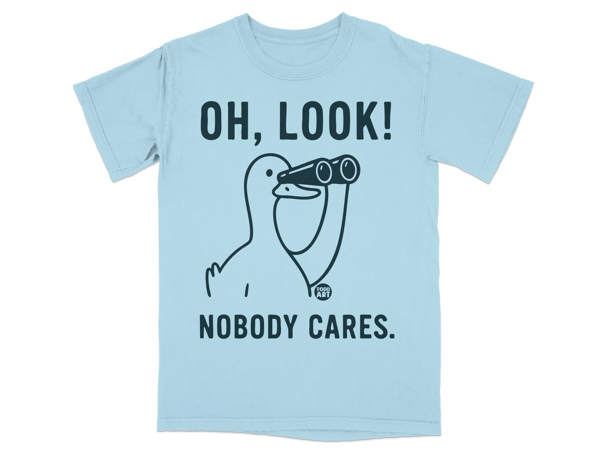 Funny Bird Looking Through Binoculars T-shirt