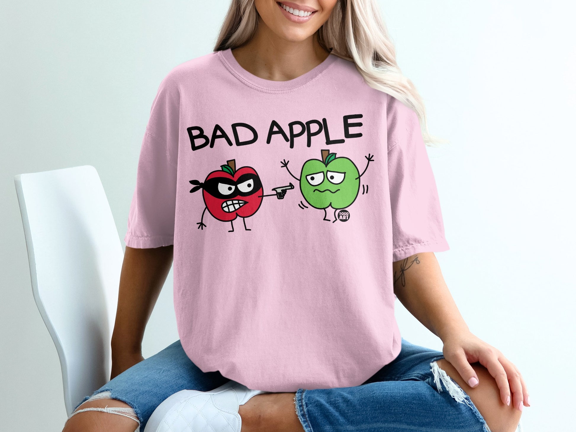 BAD APPLE funny cartoon apples graphic design product type