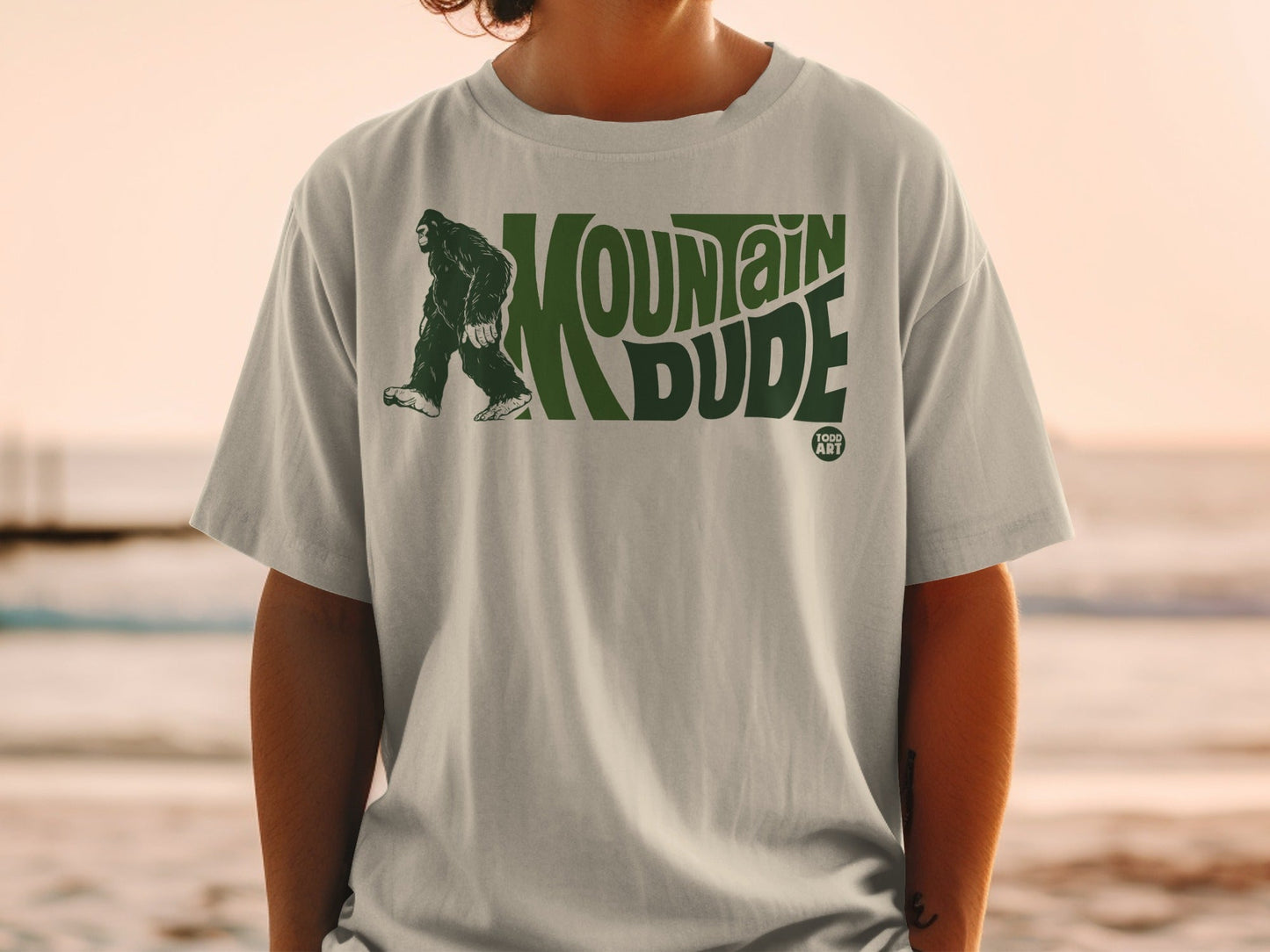 Bigfoot Illustration Mountain Dude T-shirt
