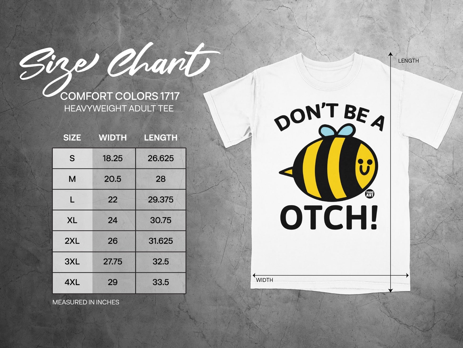 Don't Be a Otch Bee Graphic Comfort Colors Tee