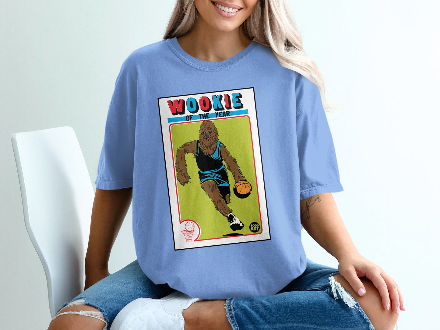 Wookiee of the Year basketball player graphic tee.