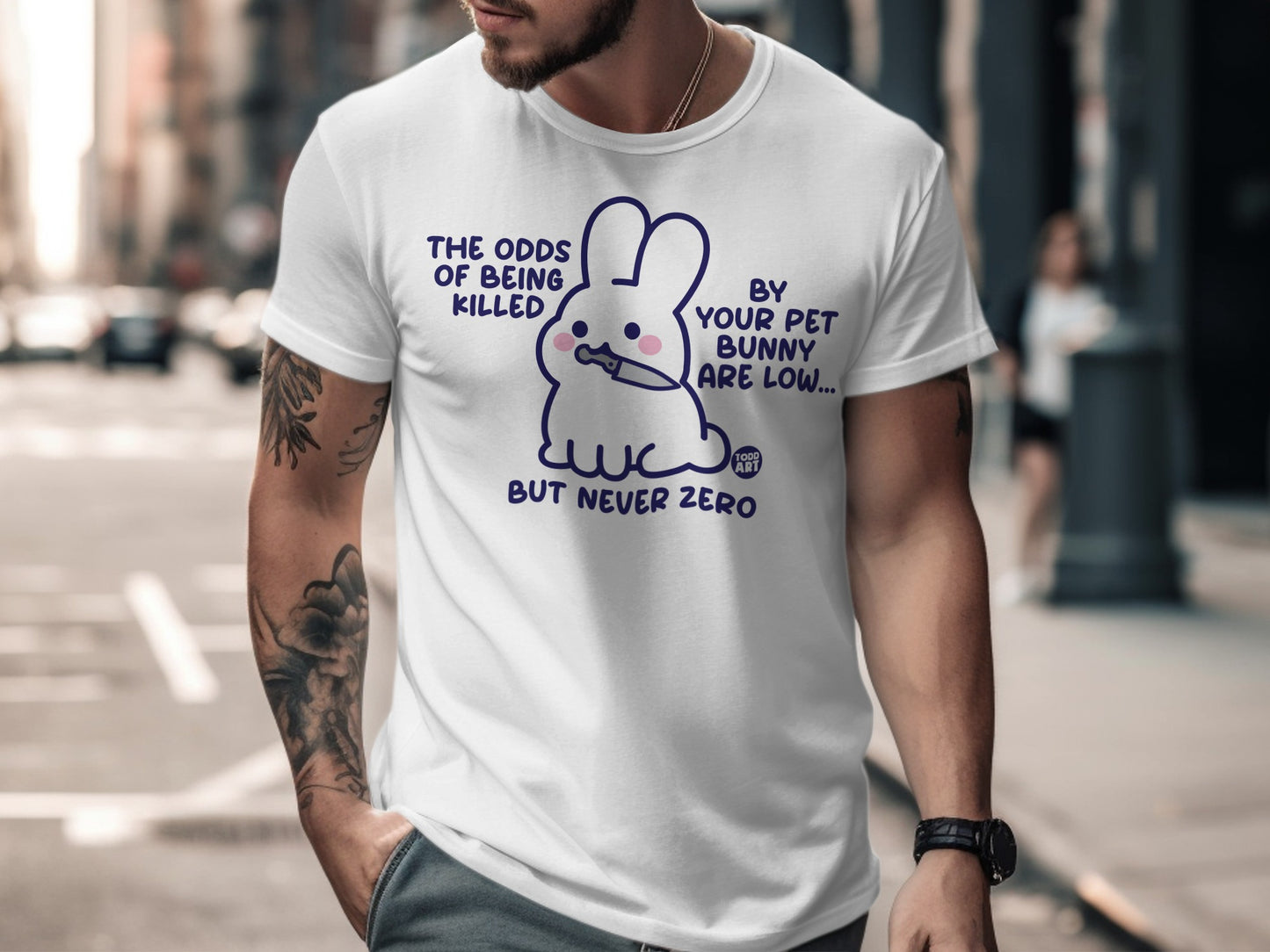 The Odds Of Being Killed By Your Pet Bunny Funny T-Shirt