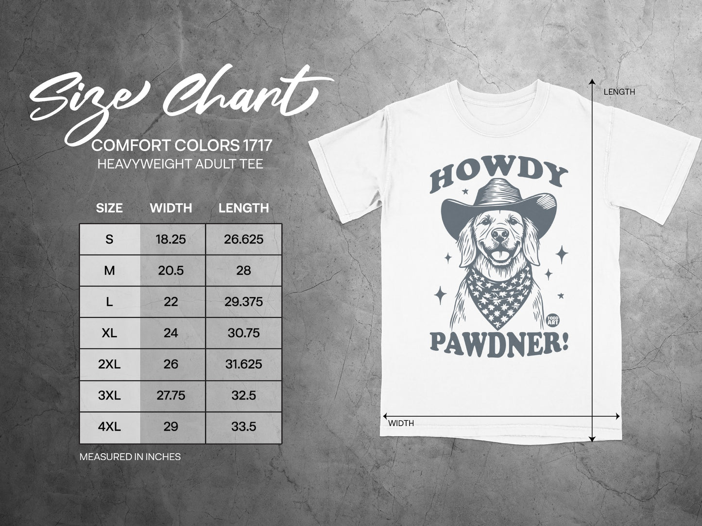 Howdy Pawdner Dog Cowboy Hat Graphic Adult Tee