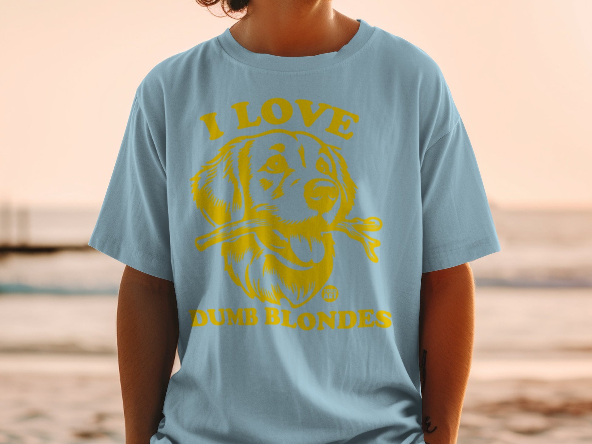 I Love Dumb Blondes Graphic Print Unisex Shirt