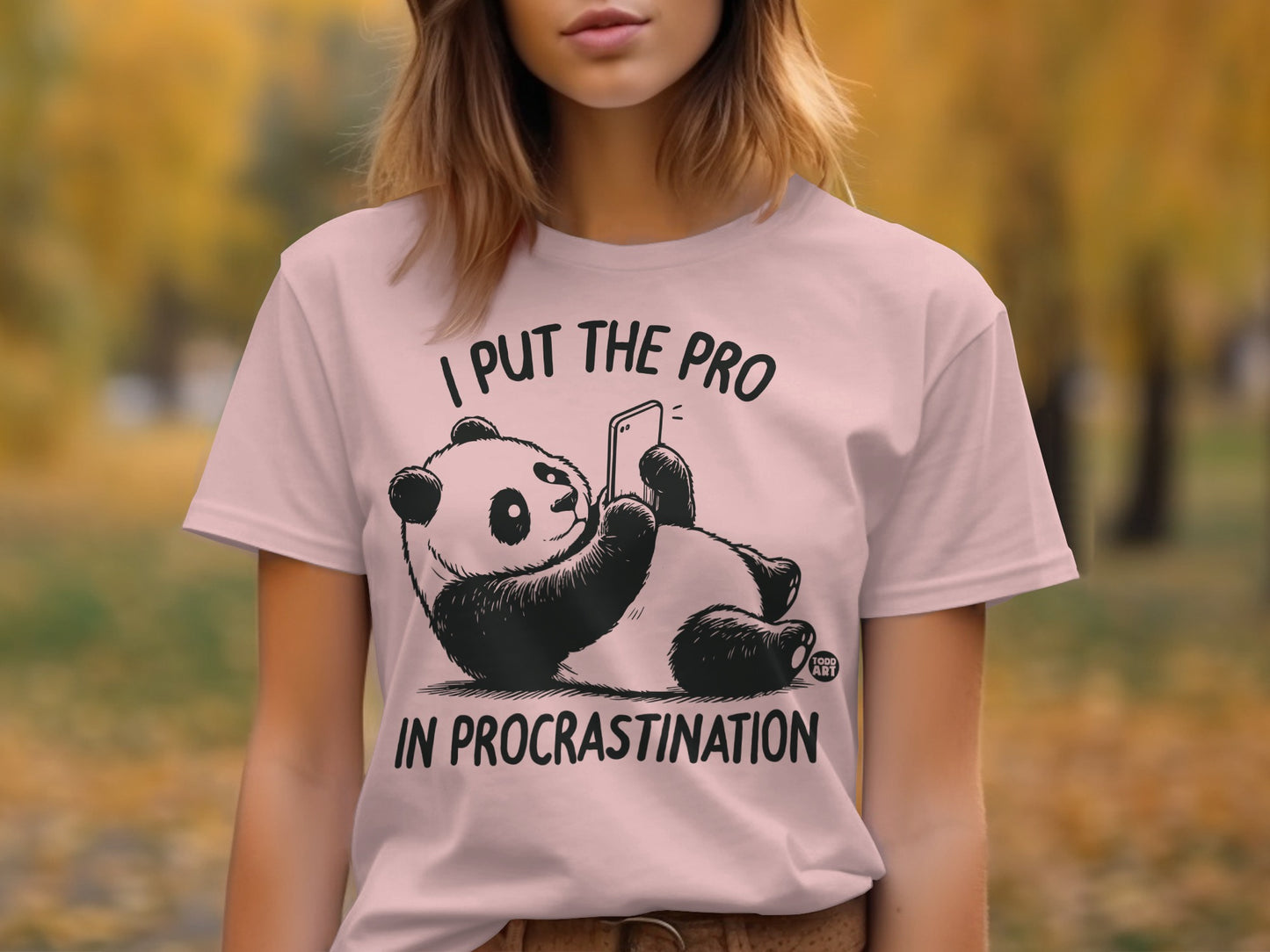 I Put the Pro in Procrastination Panda Shirt