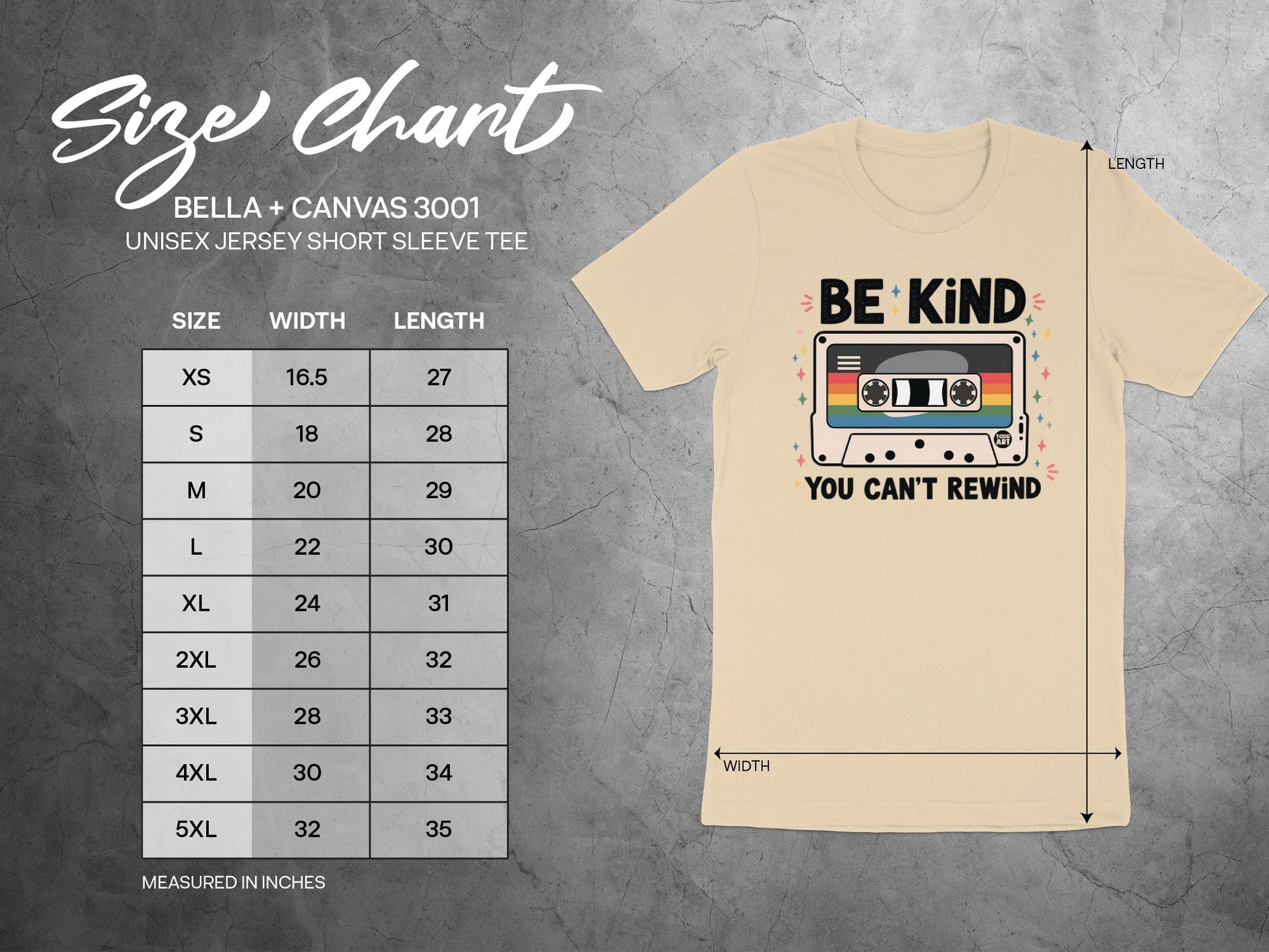Be Kind You Can't Rewind Unisex Jersey Short Sleeve Tee product type