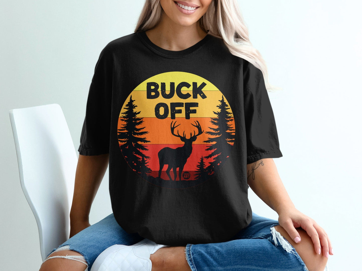 Buck Off Deer Nature Graphic Unisex T-Shirt
