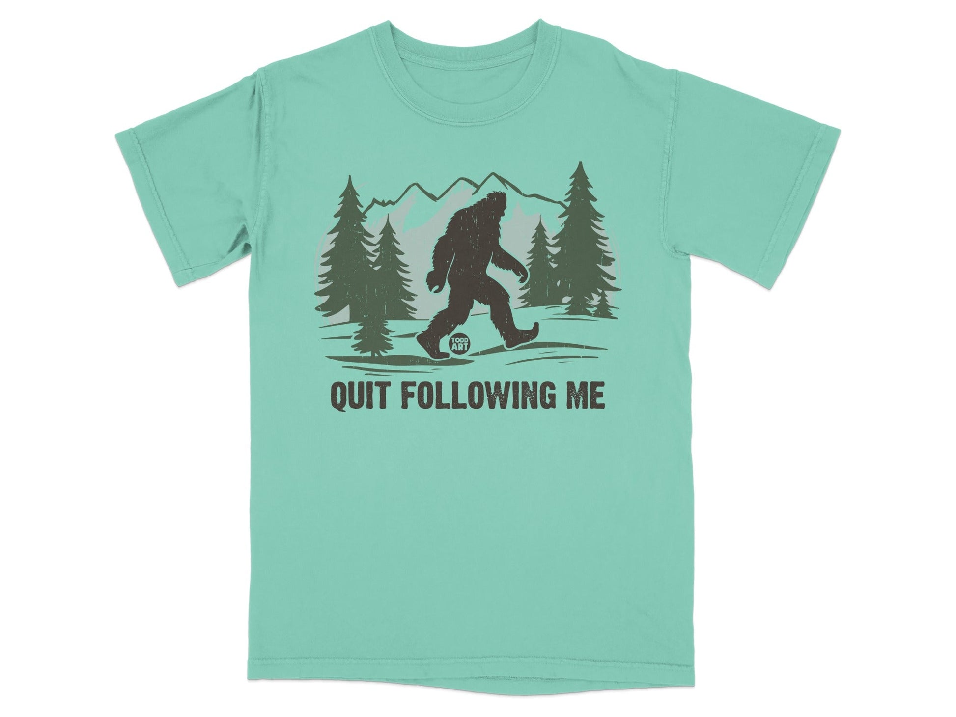 Quit Following Me Bigfoot Graphic T-shirt