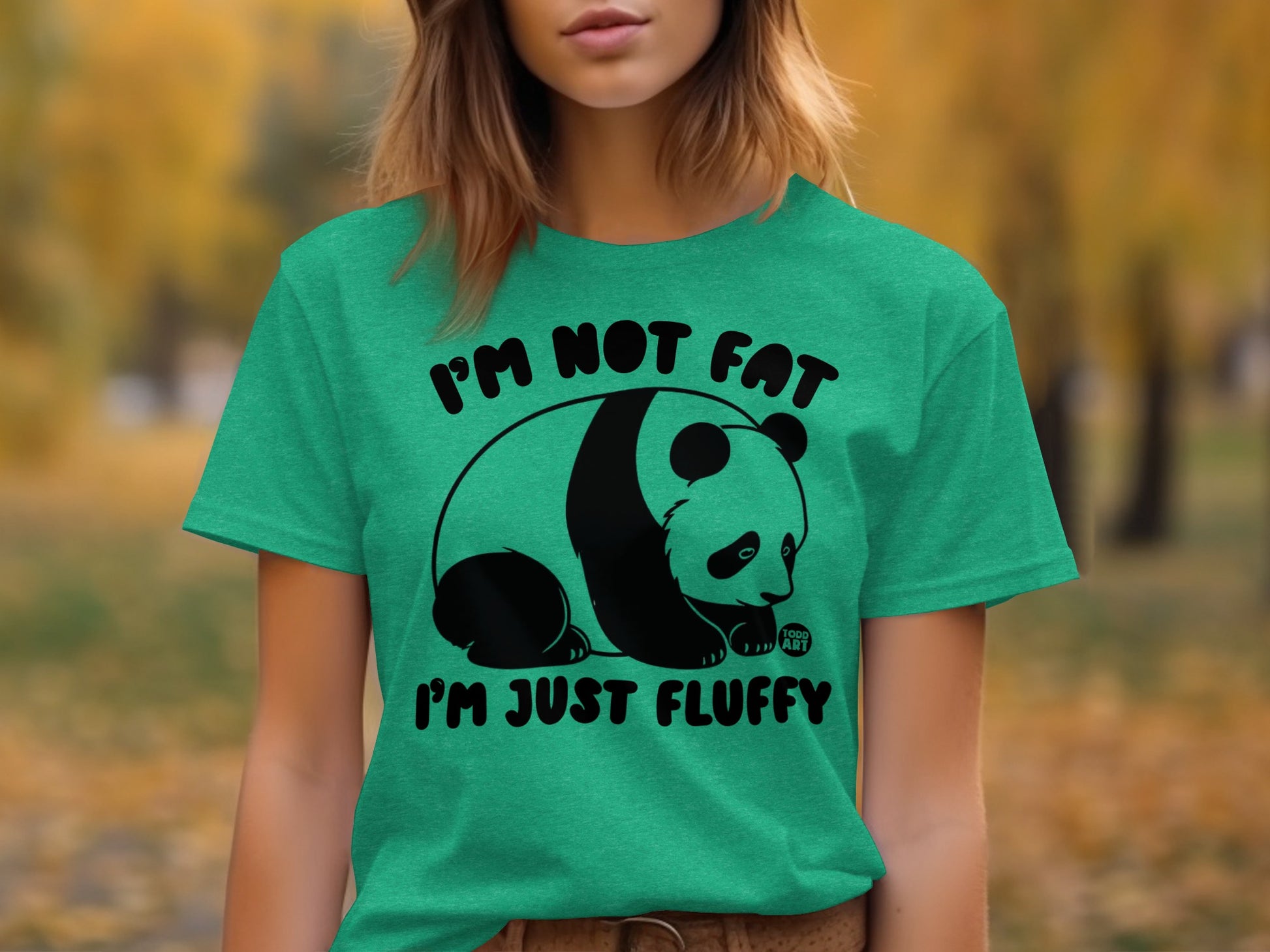 I'm Not Fat I'm Just Fluffy Cute Panda Graphic Tee