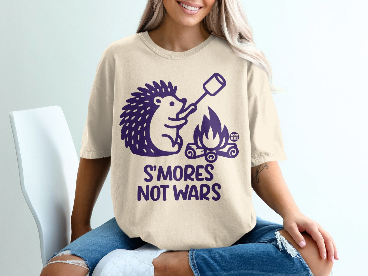 S'mores Not Wars Hedgehog Camping T-Shirt