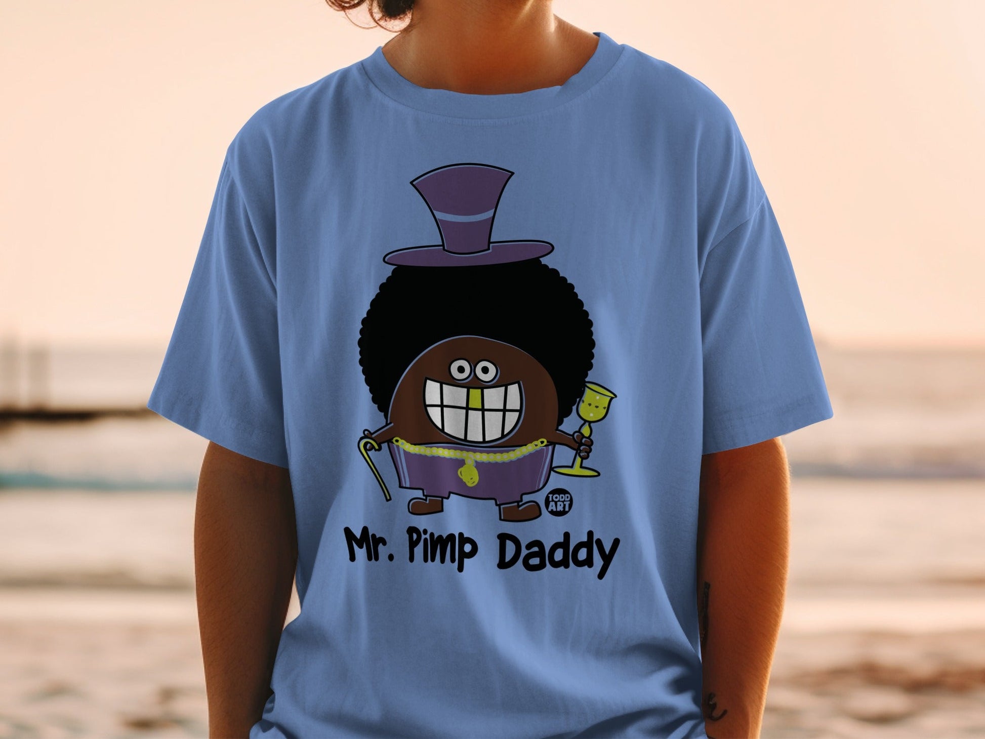 Mr. Pimp Daddy Graphic Character Tee Shirt