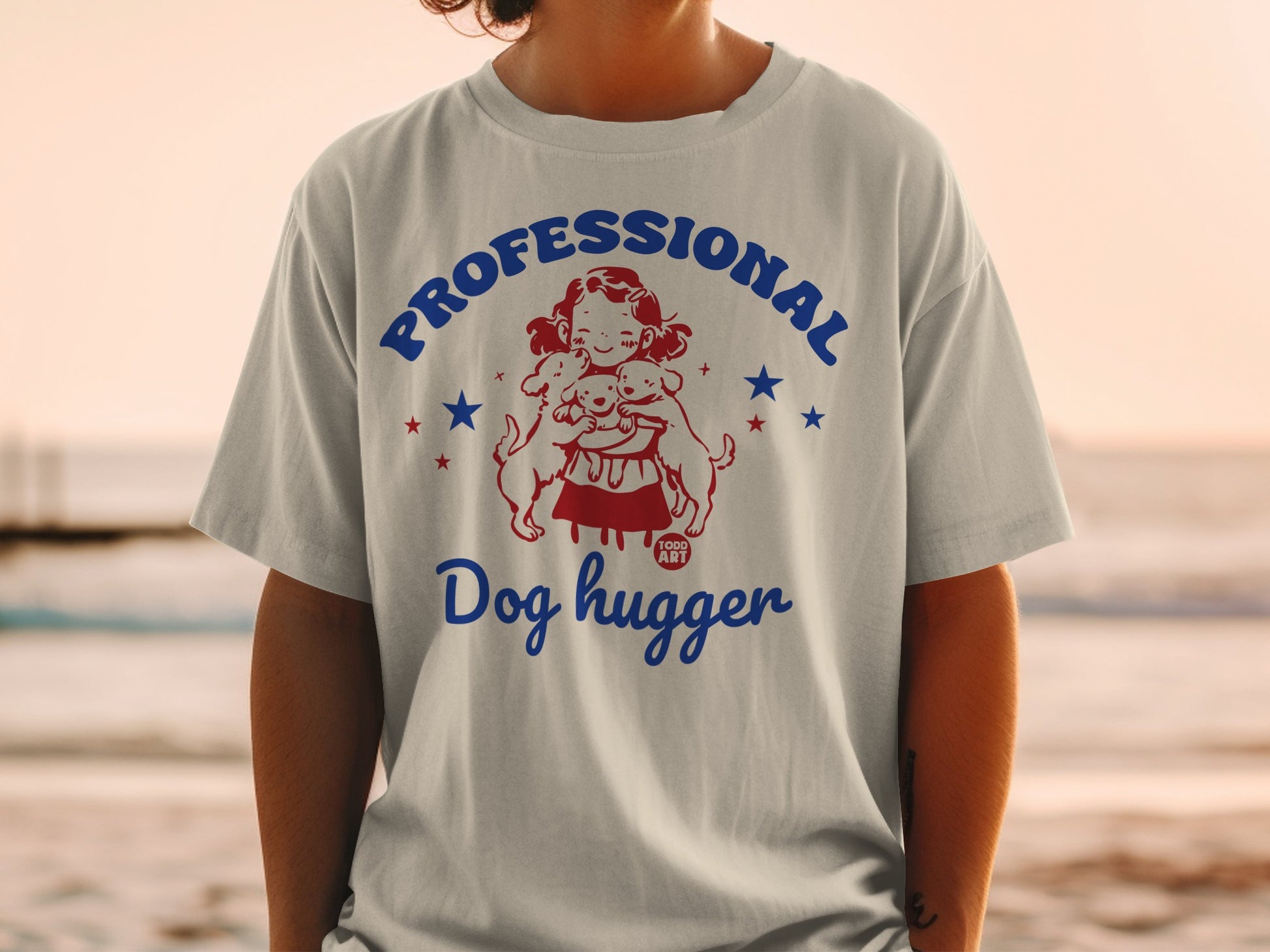 Professional Dog Hugger Graphic T-shirt for Pet Lovers