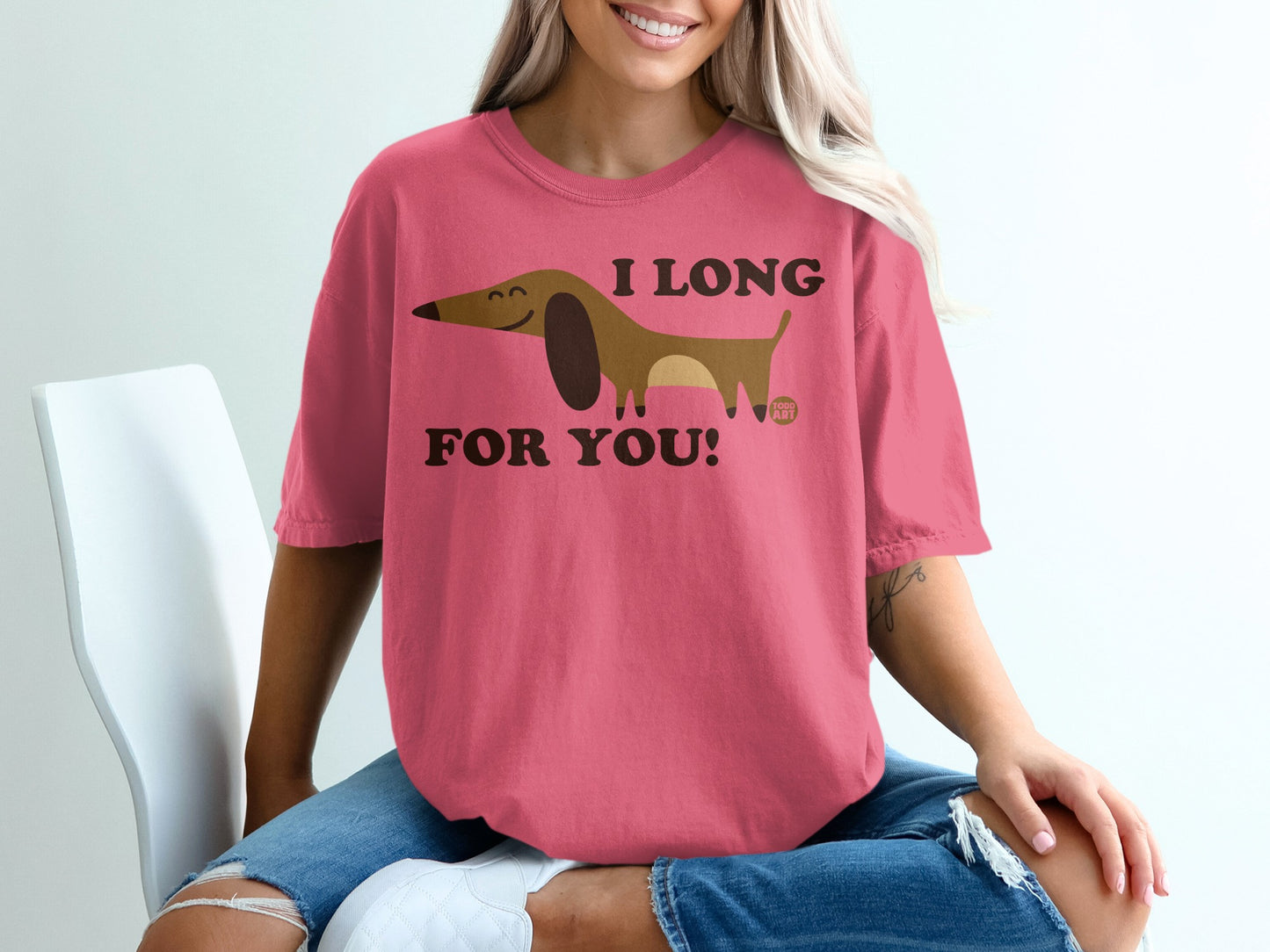 I Long For You Adorable Dachshund Graphic T-Shirt