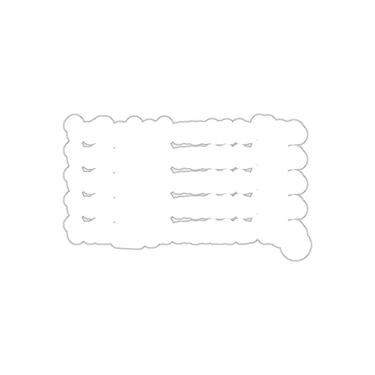 Bound White String with Decorative Style Adhesive Patch
