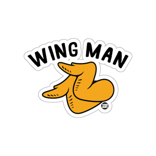 Wing Man Graphic Orange Chicken Wings Sticker