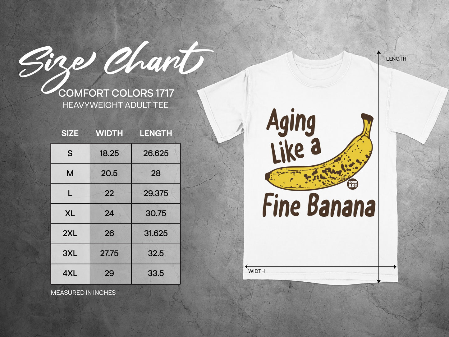 Aging Like a Fine Banana Heavyweight Adult Tee product type