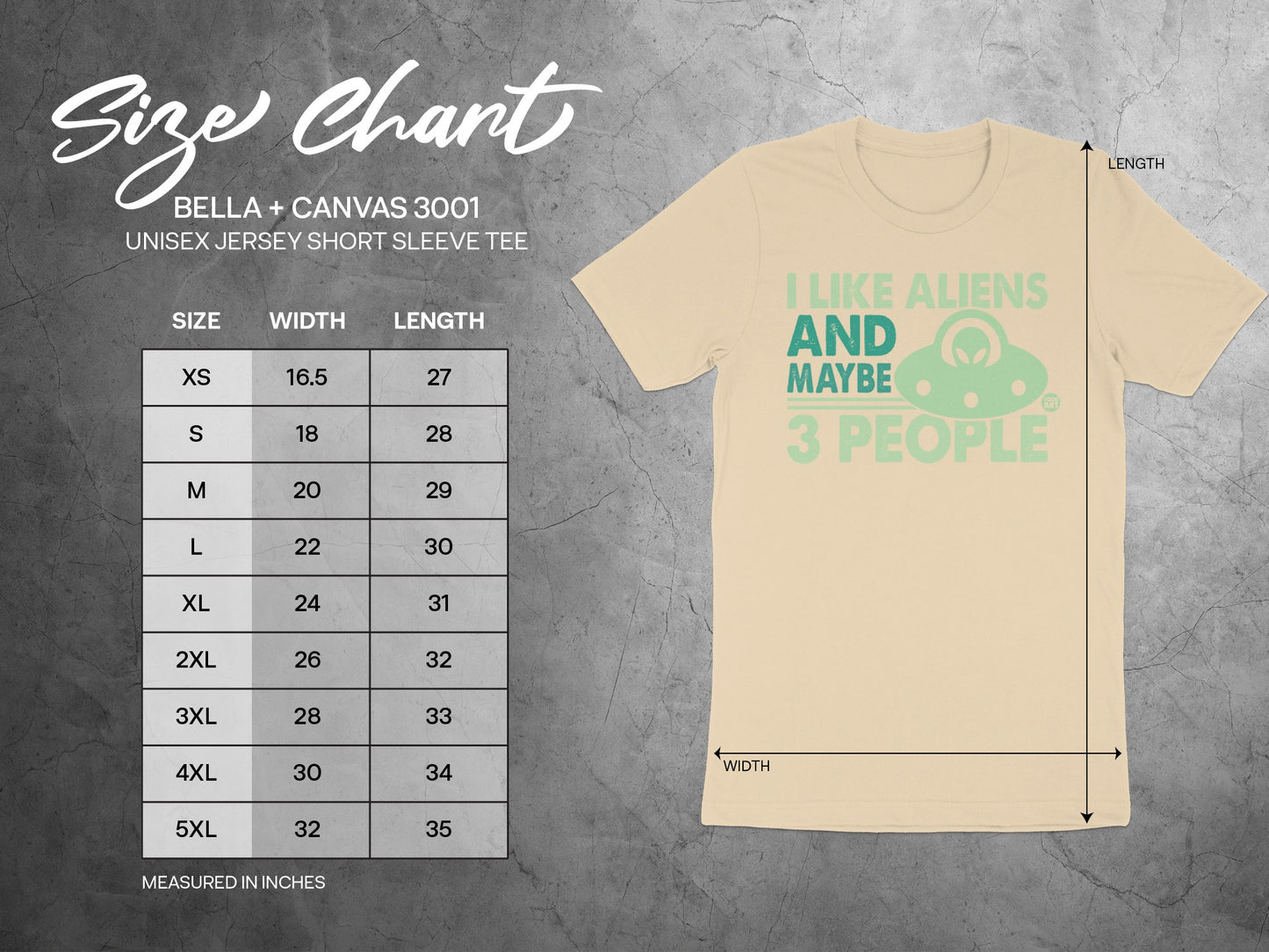 I Like Aliens And Maybe 3 People Unisex Jersey Tee