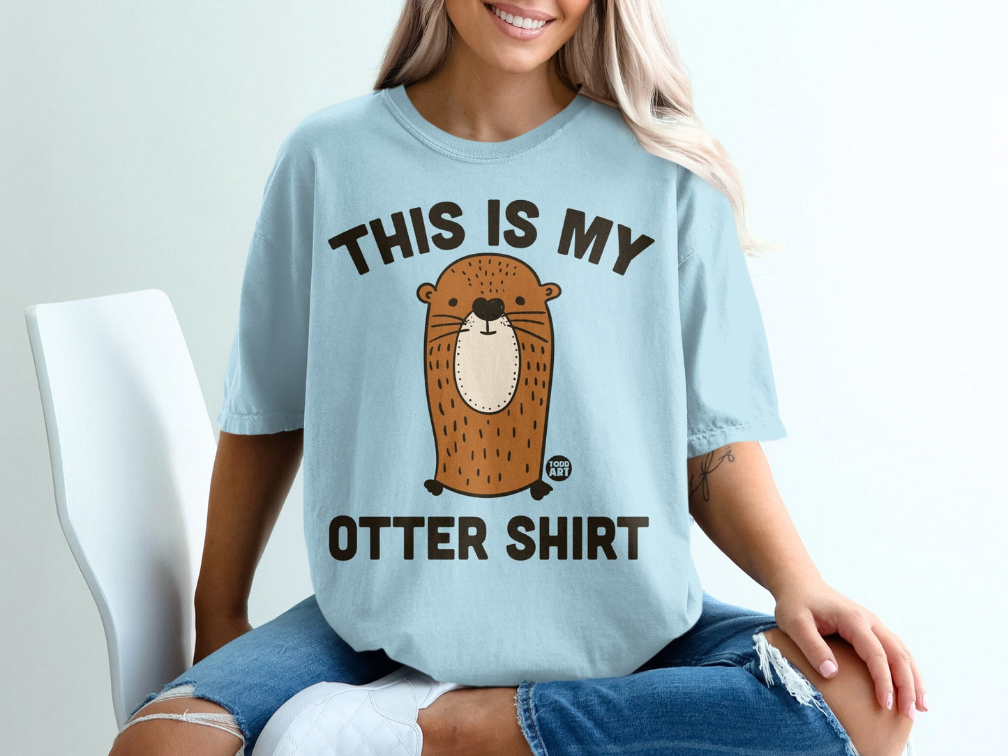 This Is My Otter Shirt Graphic Tee Funny Animal Top