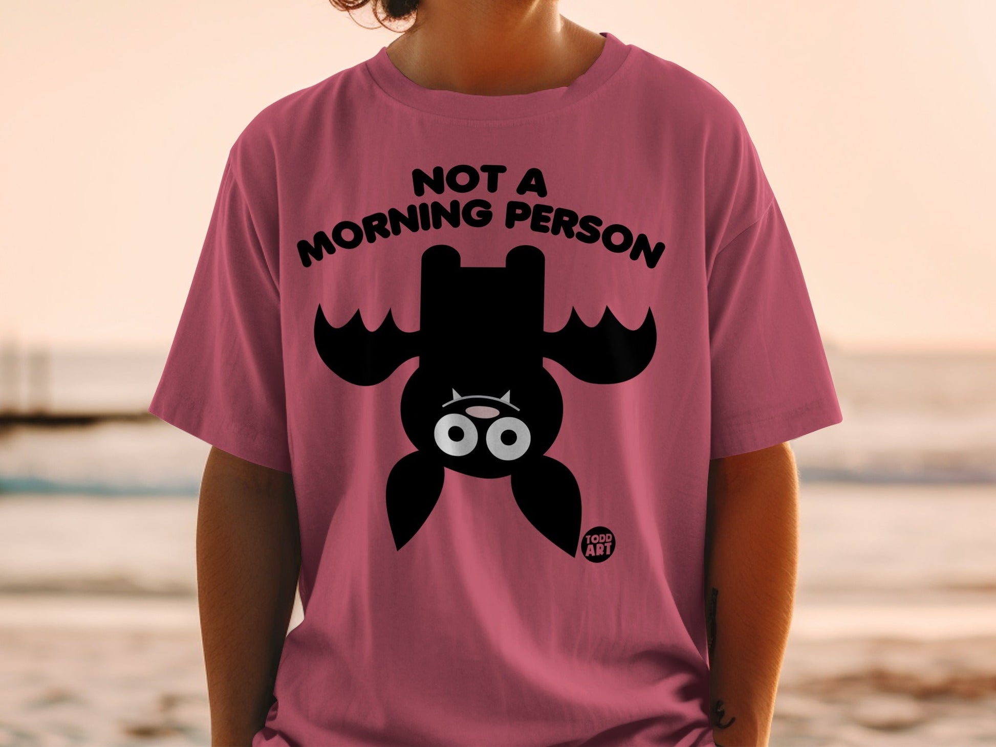 Not a Morning Person Funny Bat Graphic T-Shirt