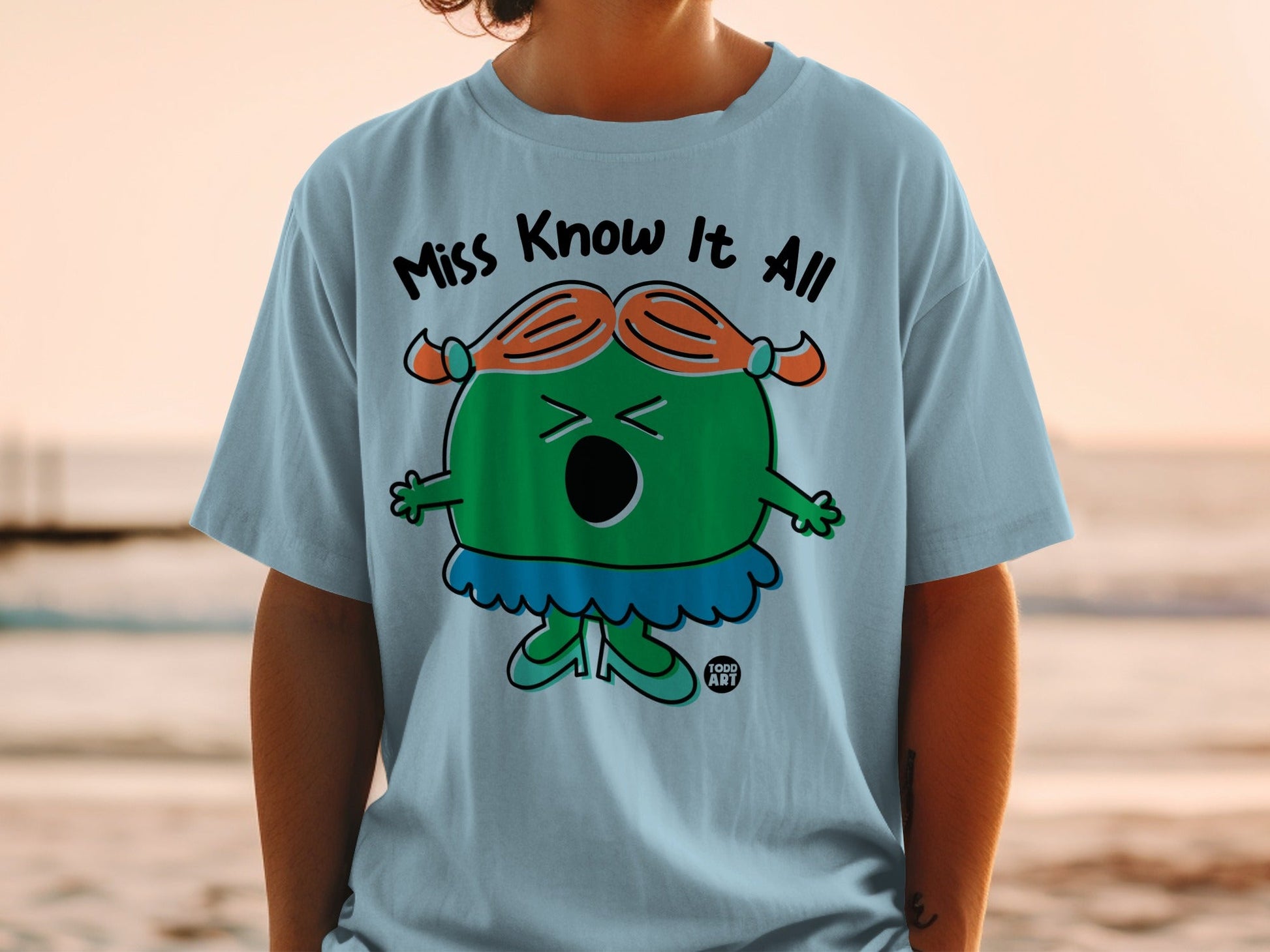 Miss Know It All Graphic Tee Fun Toddler Shirt