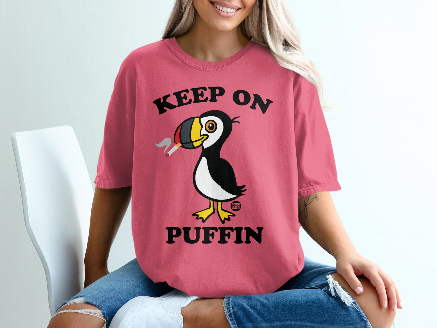 Keep On Puffin Smoking Puffin T-shirt