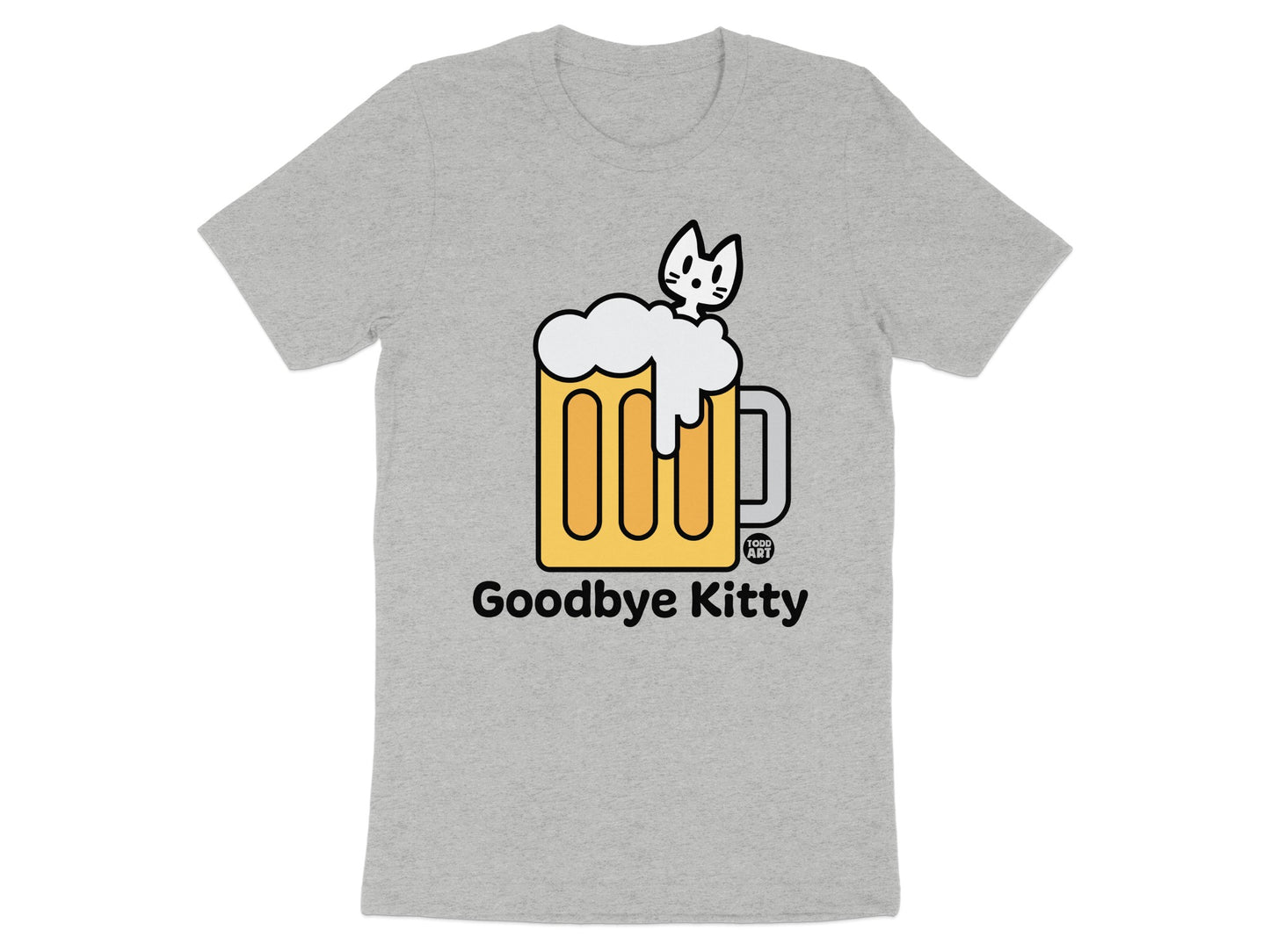 Goodbye Kitty Beer Mug Graphic T-Shirt
