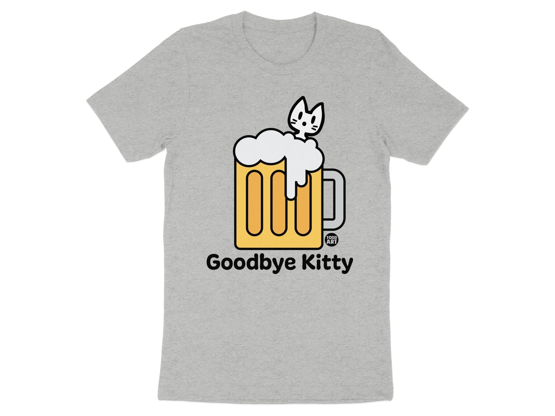 Goodbye Kitty Beer Mug Graphic T-Shirt