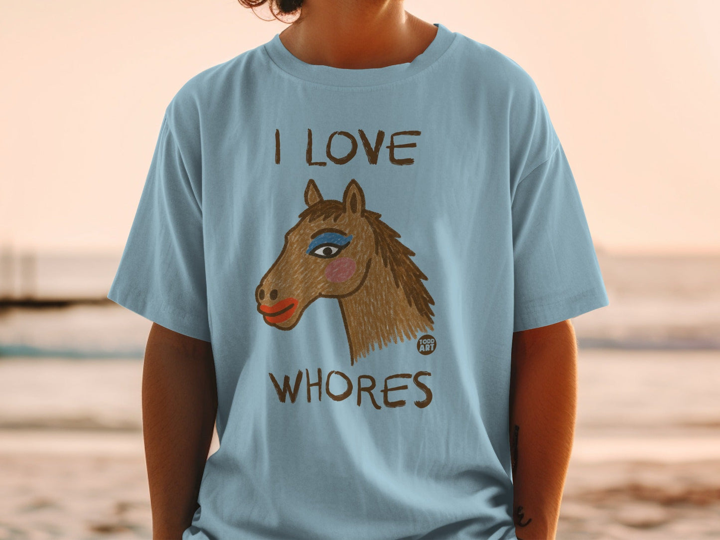 I Love Horses Adorable Horse Face Artwork T-Shirt
