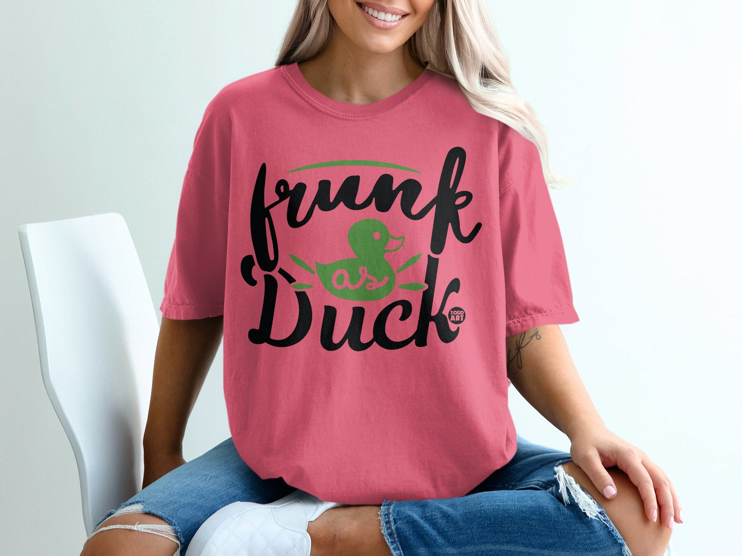 Frunk as Duck Funny Graphic Tee Shirt for Adults