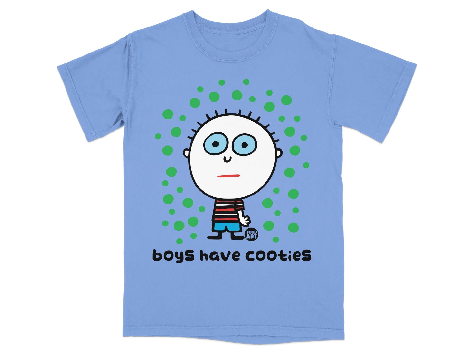 Boys Have Cooties Cartoon Character T-Shirt