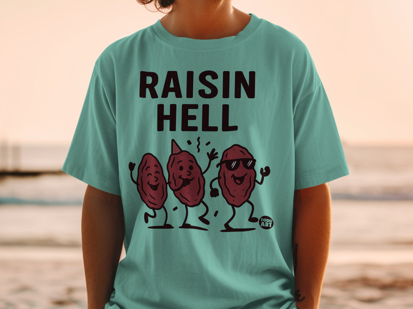 RAISIN HELL Dancing Raisins Funny Cartoon Party product type